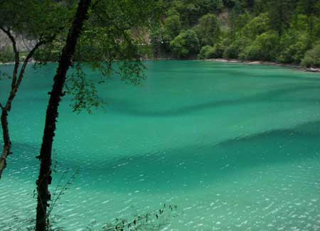 Zákoutí v Jiuzhaigou